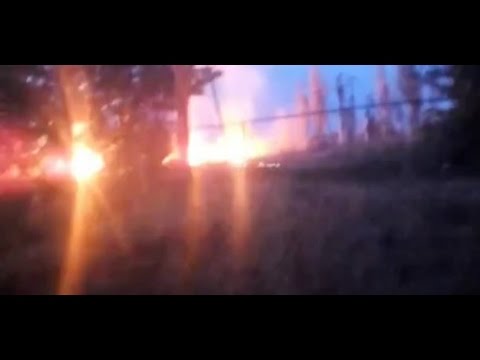 Ukraine War 2015 - Ukrainian Soldier Records Close Fierce Rocket Attack In Lugansk